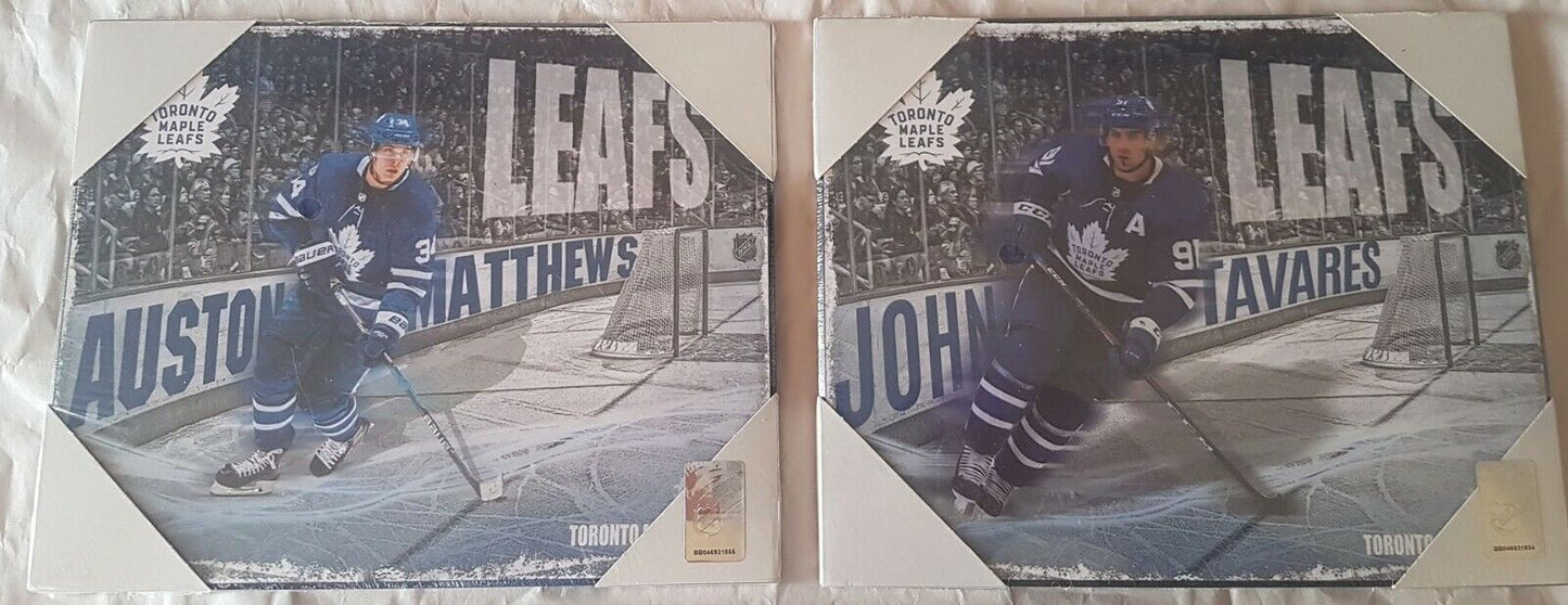 NHL Toronto Maple Leafs 8x10 Player Plaques Auston Matthews & John Tavares New