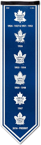 NHL Hockey Toronto Maple Leafs 8x30 Legacy Felt Banner New