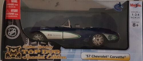 NHL Hockey Vancouver Canucks Diecast 1:24 Scale 57 Corvette Car Brand New