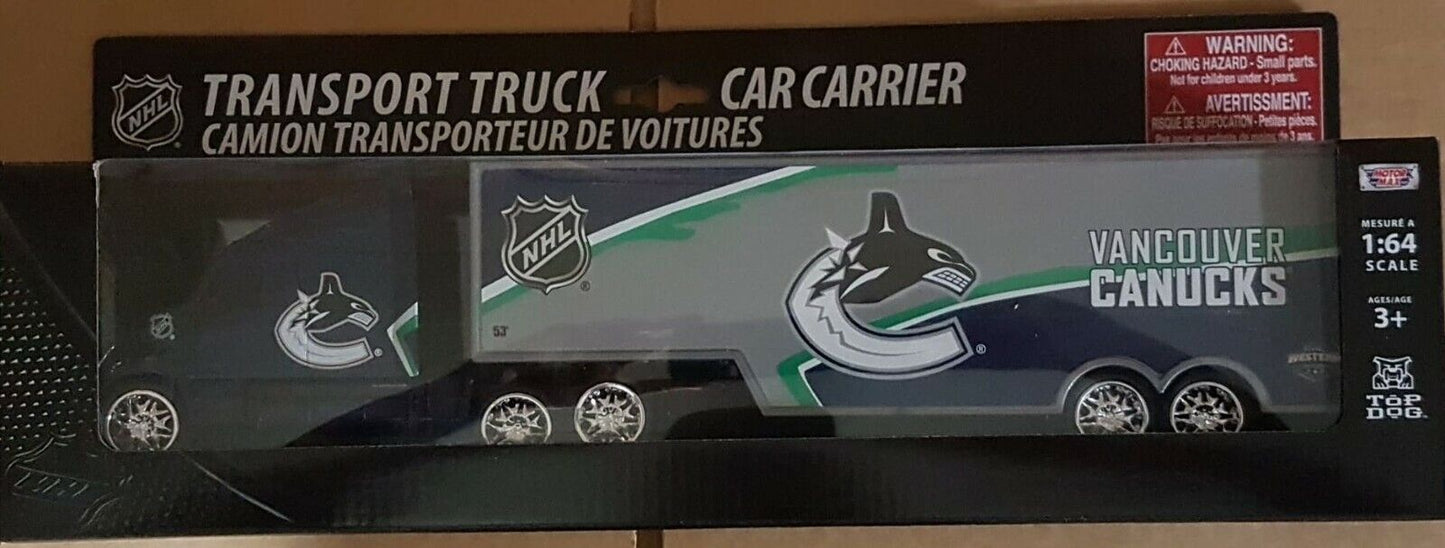 NHL Hockey Vancouver Canucks Diecast 1:64 Scale Transport Truck Brand New