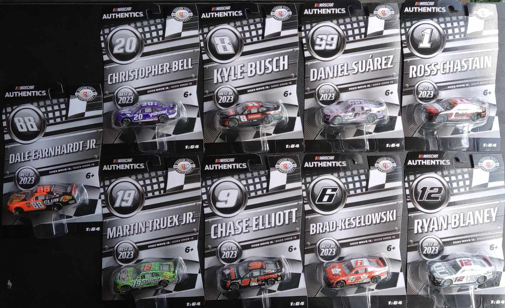 Nascar Authentics 75th Anniversary Die Cast 1:64 Cars Lot Of 9 Cars