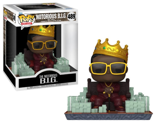 Funko POP Music Hiphop Notorious BIG Biggie With Crown & Throne Vinyl Figure New