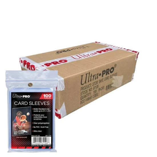 Ultra Pro Card Penny Sleeves Full Case 100 Packs/100 Sleeves Each 10 000 Total