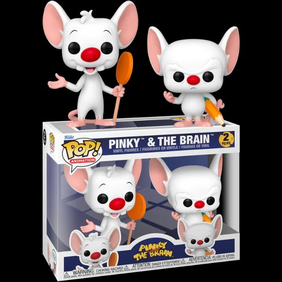 Funko POP TV Pinky And The Brain 2 Pack Vinyl Figures New