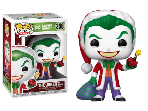 Funko POP Movies DC Holiday Joker Santa Vinyl Action Figure New
