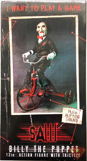 NECA Saw The Movie Billy Puppet On Tricycle 12-Inch Action Figure New