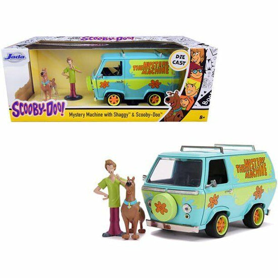 JADA Scooby Doo 1:24 Diecast Mystery Machine Van With Shaggy Figure New