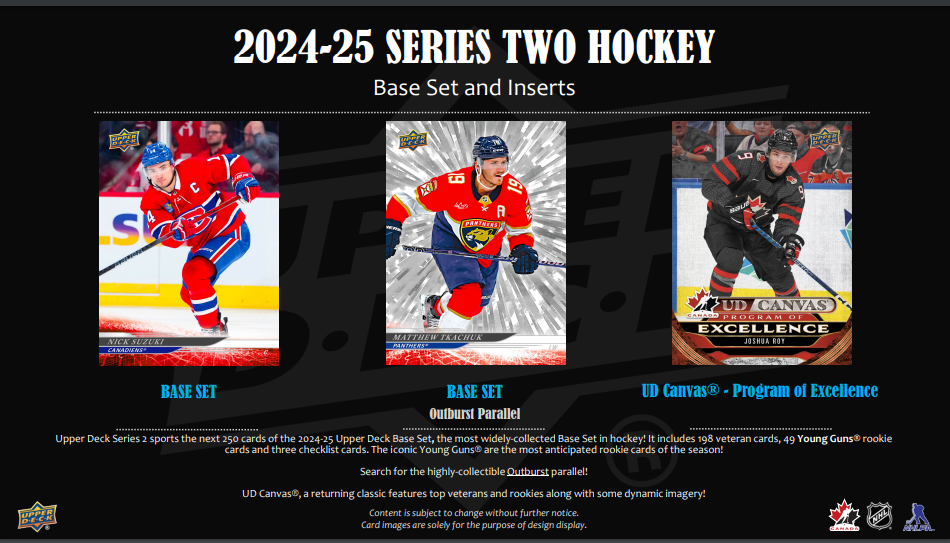 2024/25 Upper Deck NHL Hockey Series 2 Tin Factory Sealed