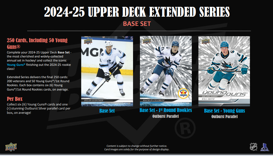 2024/25 NHL Hockey Upper Deck Extended Series Blaster Box Factory Sealed
