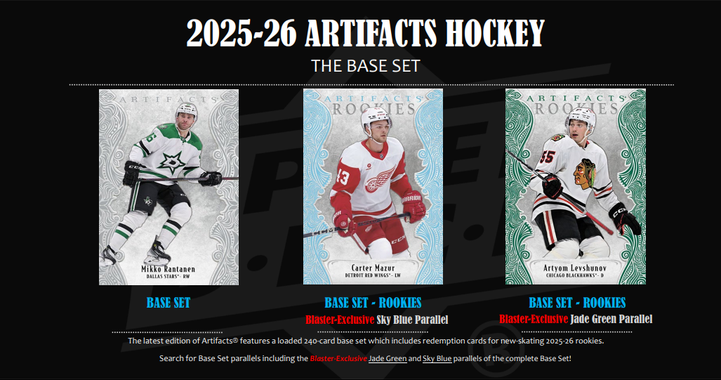 (PRE ORDER) 2025/26 Upper Deck NHL Hockey Artifacts Blaster Box Factory Sealed