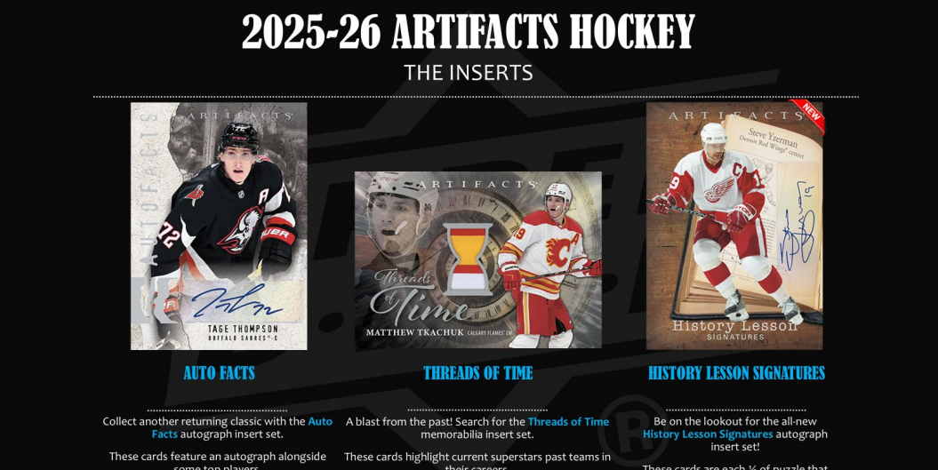 (PRE ORDER) 2025/26 Upper Deck NHL Hockey Artifacts Blaster Box Factory Sealed