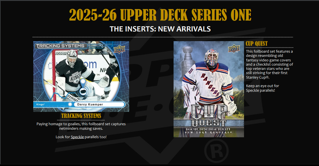 2025/26 Upper Deck NHL Hockey Series 1 Blaster Box Factory Sealed