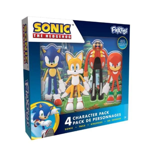 Flexfigs Sonic The HedgeHog 4 Pack Box Set 1 Bendable Action Figures New