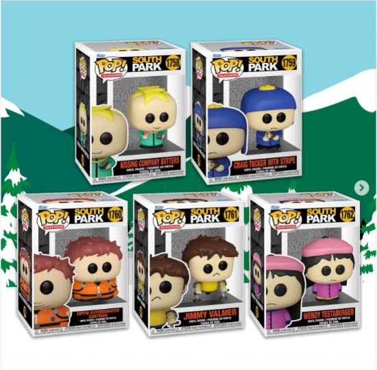Funko POP TV Comedy South Park Set Of 5 Vinyl Figures New