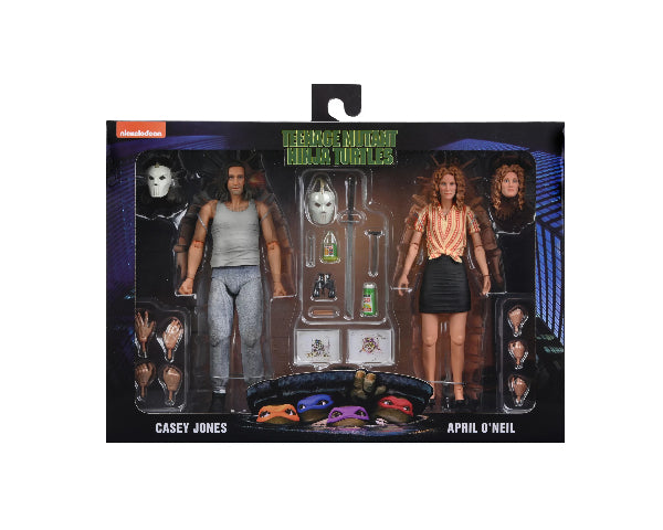 TMNT 1990 Turtles Casey Jones & April O'Neil Farm 2 Pack Action Figures Set