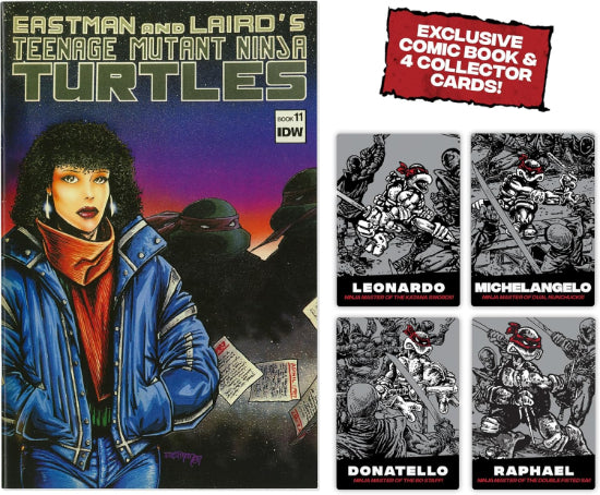 Playmates TMNT Ninja Turtles Black & White Comic Book Series Set Figures New