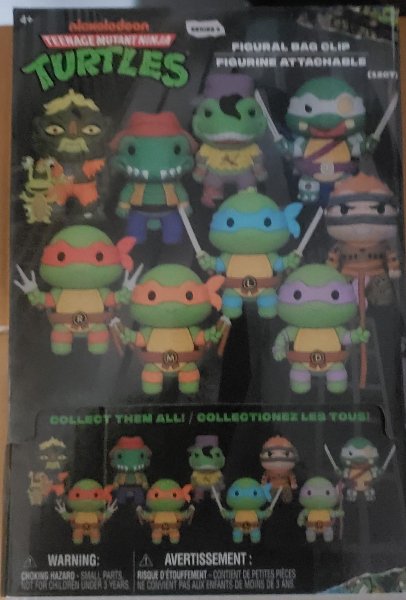 Monogram TMNT Ninja Turtles 3D Foam Bag Clip Series 3 Diplay Box/Case Of 12 New