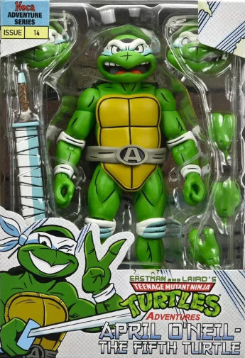 NECA TMNT Ninja Turtles Mirage April O'Neal As 5th Turtle Action Figure New