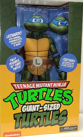 NECA TMNT Ninja Turtles Cartoon 1/4 Scale 18 Inch Leonardo Action Figure New