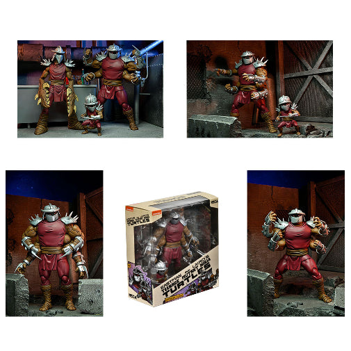 NECA TMNT Ninja Turtles Mirage Comics Shredder & Mini Deluxe Action Figure New