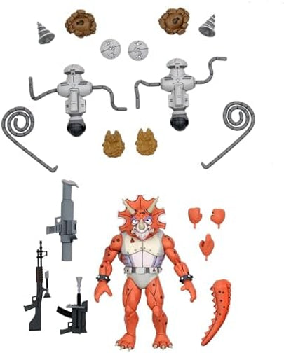 NECA TMNT Ninja Turtles Triceraton Infantryman & Roadkill Rodney 3 Pack Action Figures