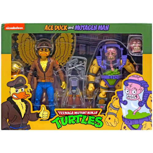 NECA TMNT Ninja Turtles Ace Duck & Mutagen Man Figures BOX DAMAGE