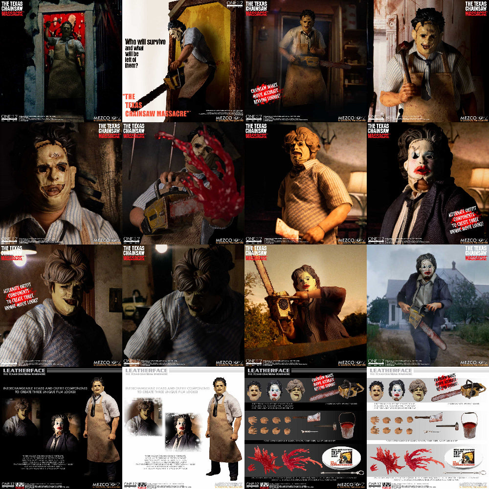 Mezco Toys Texas Chainsaw Massacre Leatherface 1:12 Figure New