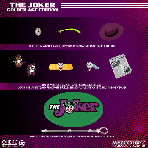 Mezco Toys The Joker Golden Age Edition 1:12 Collective Figure New
