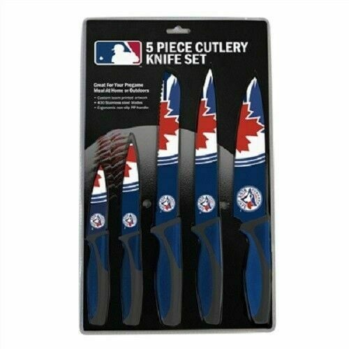MLB Baseball Toronto Blue Jays 5 Piece Kitchen Knives Set New