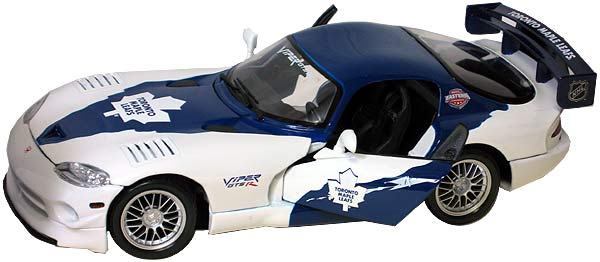 NHL Hockey Toronto Maple Leafs 1:18 Diecast Dodge Viper Car New