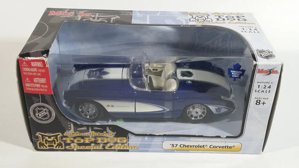 NHL Hockey Toronto Maple Leafs 1:24 Diecast '57 Corvette Car Brand New
