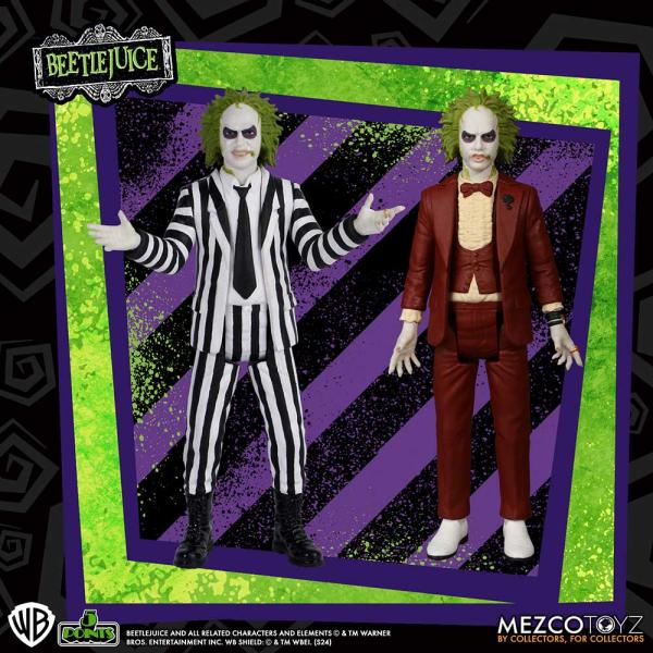 (PRE ORDER) Mezco Toys 5 Points Beetlejuice Action Figures New
