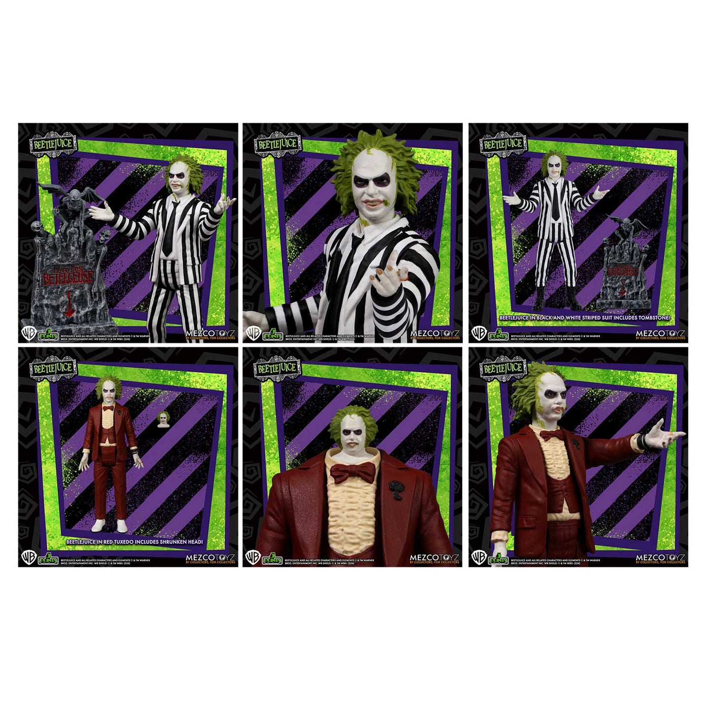 (PRE ORDER) Mezco Toys 5 Points Beetlejuice Action Figures New