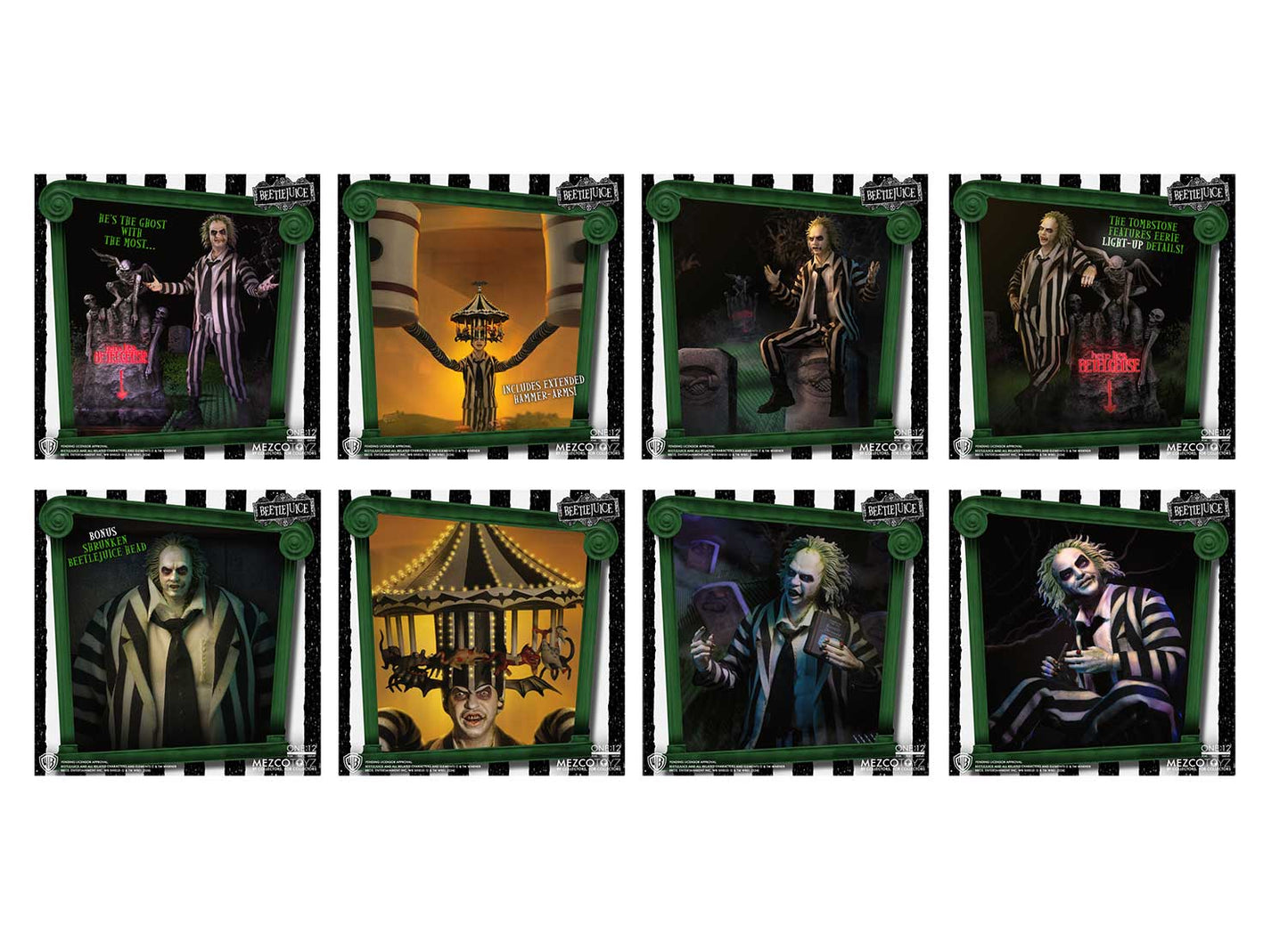 (PRE ORDER) MEZCO Beetlejuice 1:12 Deluxe Edition Beetlejuice Action Figure New