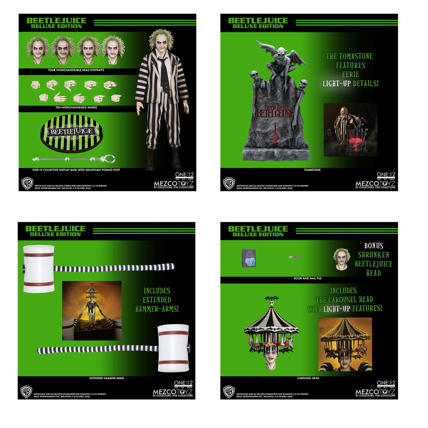 (PRE ORDER) MEZCO Beetlejuice 1:12 Deluxe Edition Beetlejuice Action Figure New