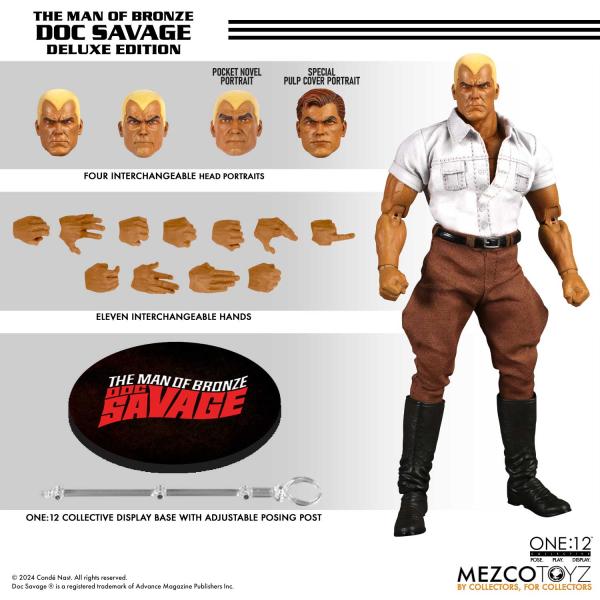 (PRE ORDER) Mezco Doc Savage 1:12 Collective Deluxe Edition Action Figure New