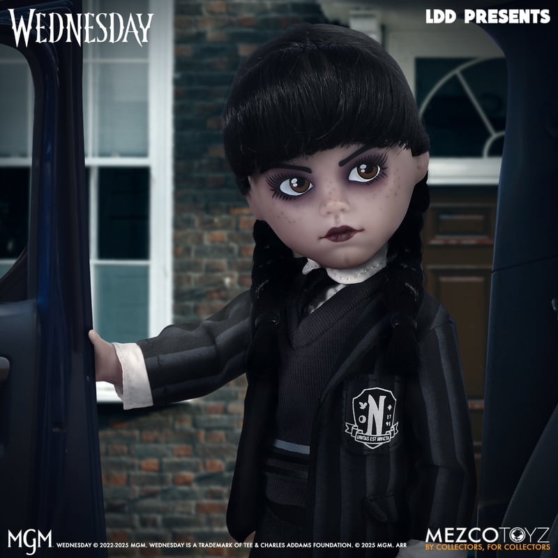 (PRE ORDER) Mezco Toys Wednesday Nevermore Uniform Living Dead Doll New