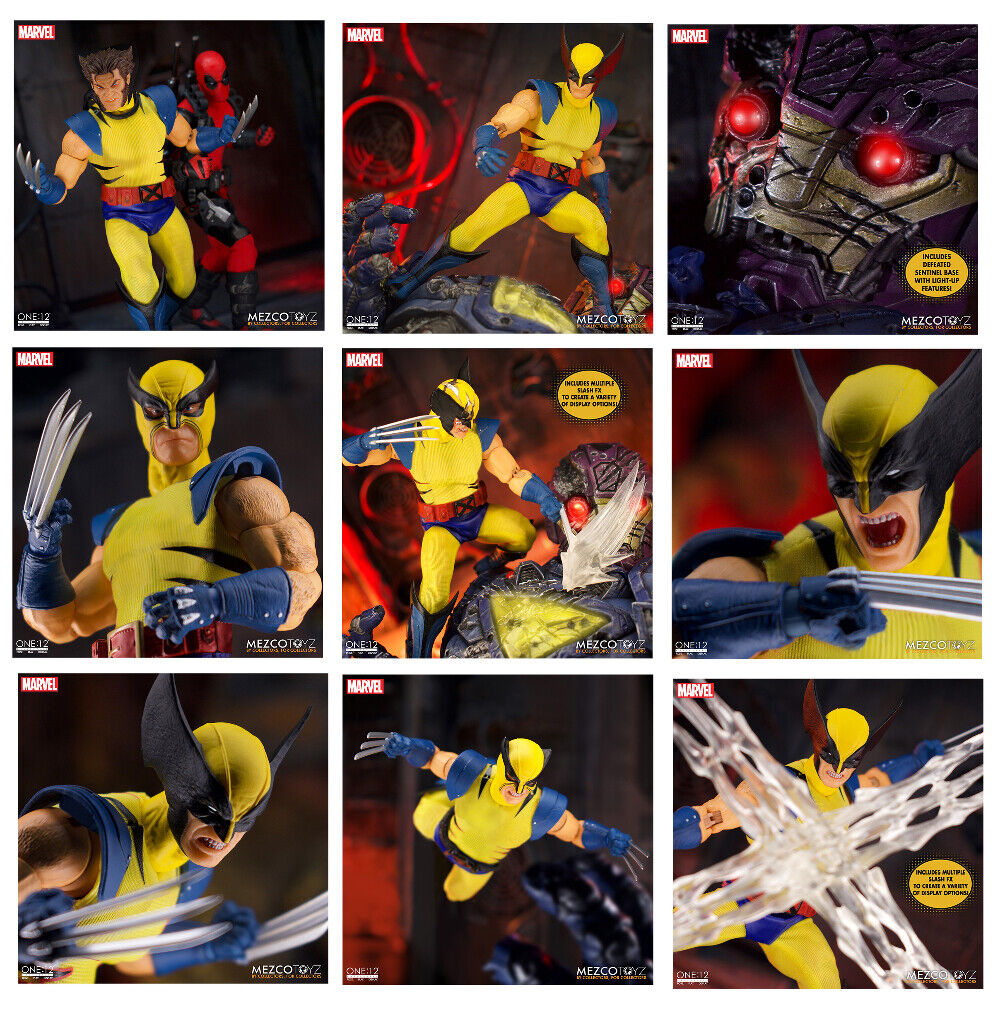 Mezco Toyz Marvel Wolverine 1:12 Deluxe Steel Book Collective Action Figure New