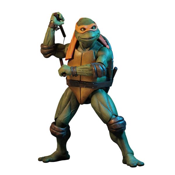 NECA TMNT Ninja Turtles 1/4 Scale 1990 Movie Michelangelo 18 Inch Action Figure New