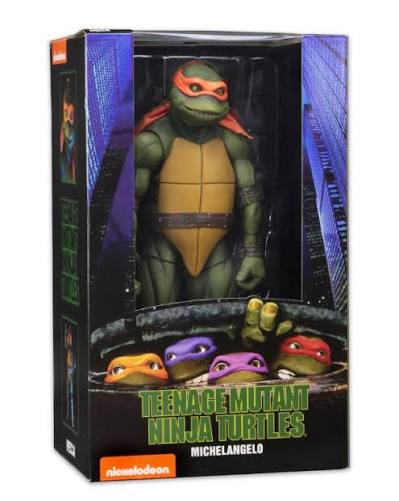 NECA TMNT Ninja Turtles 1/4 Scale 1990 Movie Michelangelo 18 Inch Action Figure New