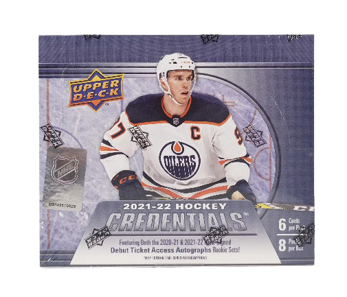 2021/22 Upper Deck Credentials Hockey Hobby Box PLUS 2 Packs NHCD Factory Sealed