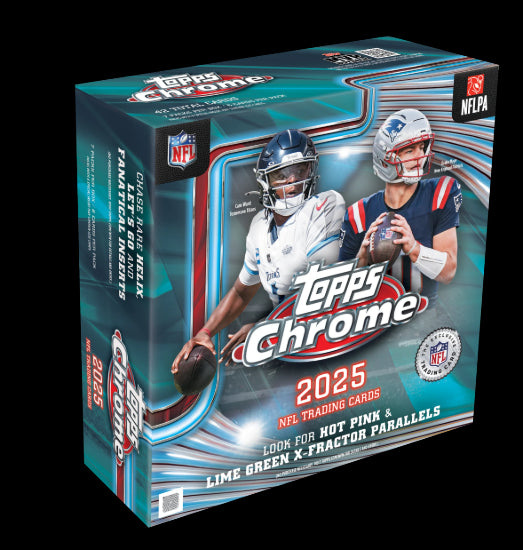 2025 Topps Chrome NFL Football Mega Box Factory Sealed