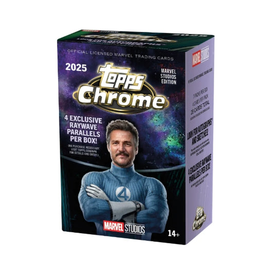 2025 Topps Chrome Marvel Studios Cinema Value Blaster Box Factory Sealed