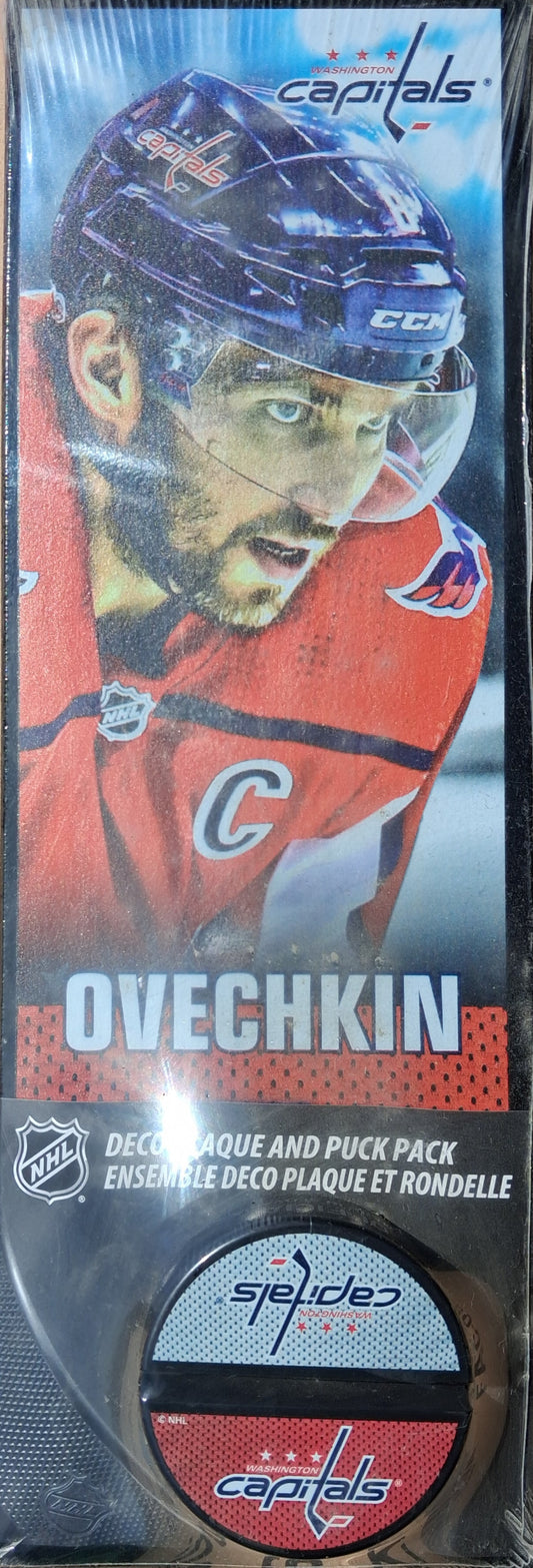 NHL Hockey Deco Plaque & Puck Holder Washington Capitals Alex Ovechkin New