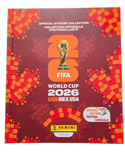 2026 Panini Soccer World Cup Hardcover Limited Special Edition Sticker Album New