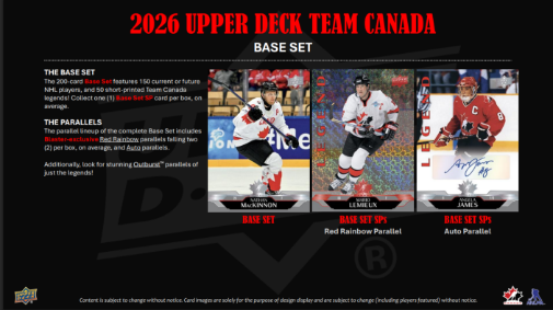 2026 Upper Deck Team Canada Hockey Blaster Box Factory Sealed