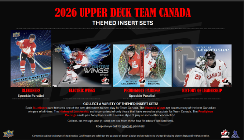 2026 Upper Deck Team Canada Hockey Blaster Box Factory Sealed