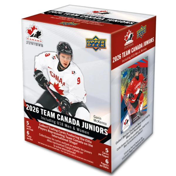 2026 Upper Deck Hockey Team Canada Juniors Blaster Box Factory Sealed