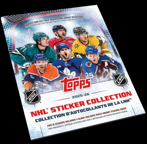2026 Topps NHL Hockey Sticker Collection Album PLUS 15 Packs Factory Sealed