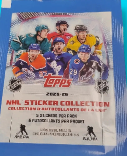 2026 Topps NHL Hockey Sticker Collection Album PLUS 15 Packs Factory Sealed